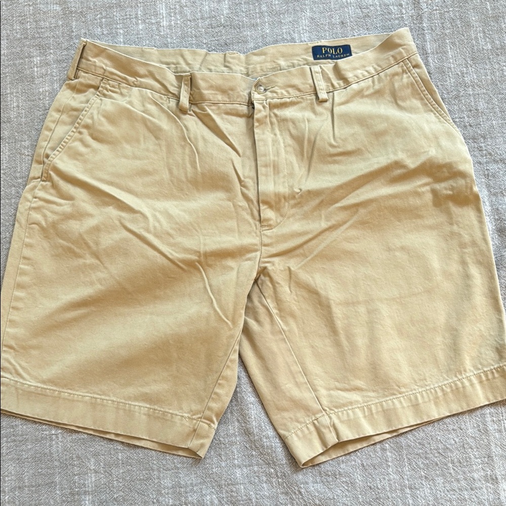 Polo by Ralph Lauren Tan Flat Front Casual Shorts